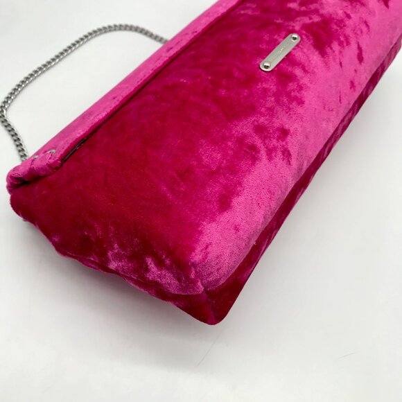 Rebecca Minkoff Pink Velvet Whip Envelope Clutch Bag - Picture 9 of 11